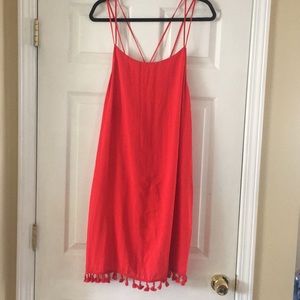 ASOS Red Tassel Hem Dress US 14